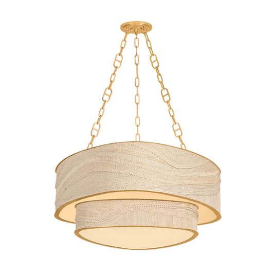 Corbett Kiso 9-Light Chandelier Vintage Gold Leaf