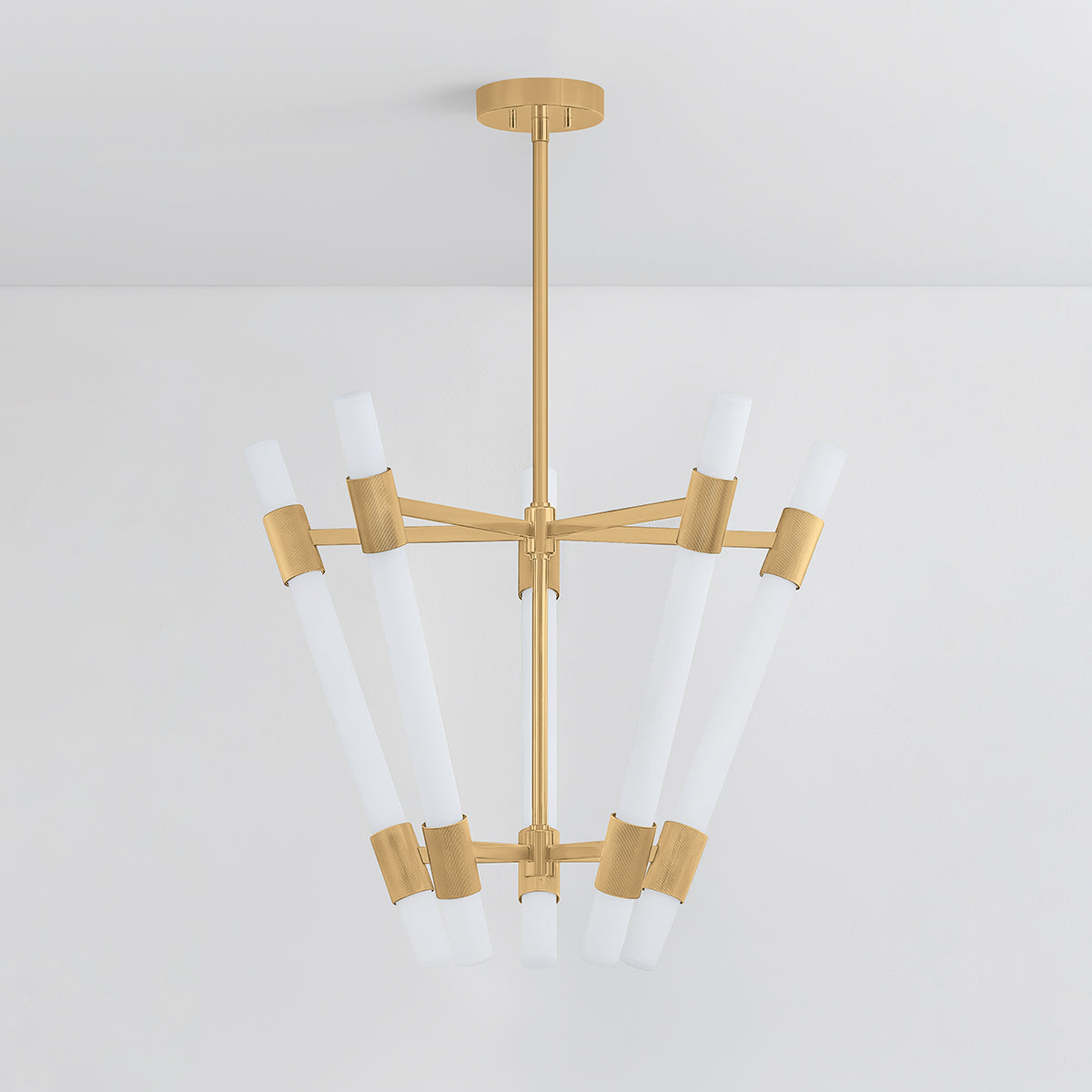 Corbett Krakow Chandelier Vintage Brass