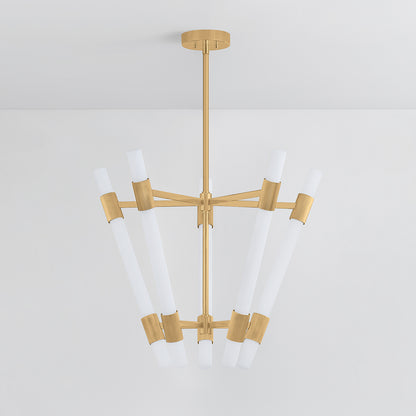 Corbett Krakow Chandelier Vintage Brass