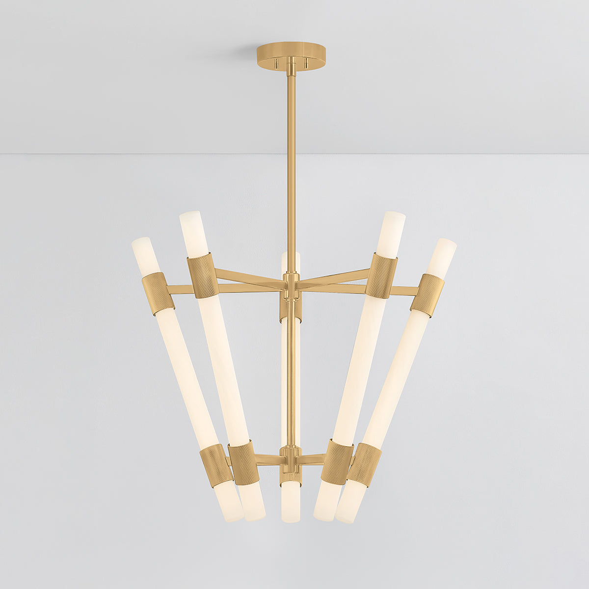 Corbett Krakow Chandelier Vintage Brass