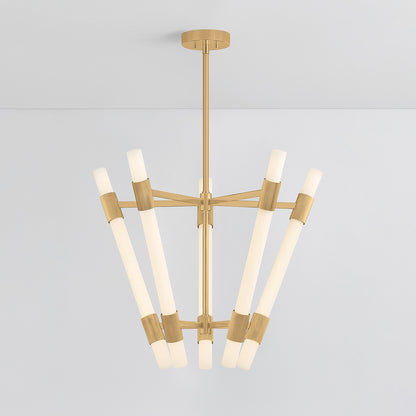 Corbett Krakow Chandelier Vintage Brass
