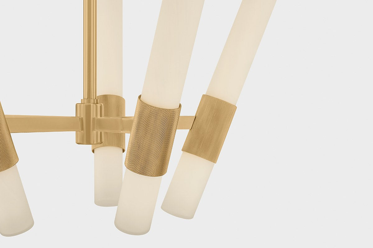 Corbett Krakow Chandelier Vintage Brass