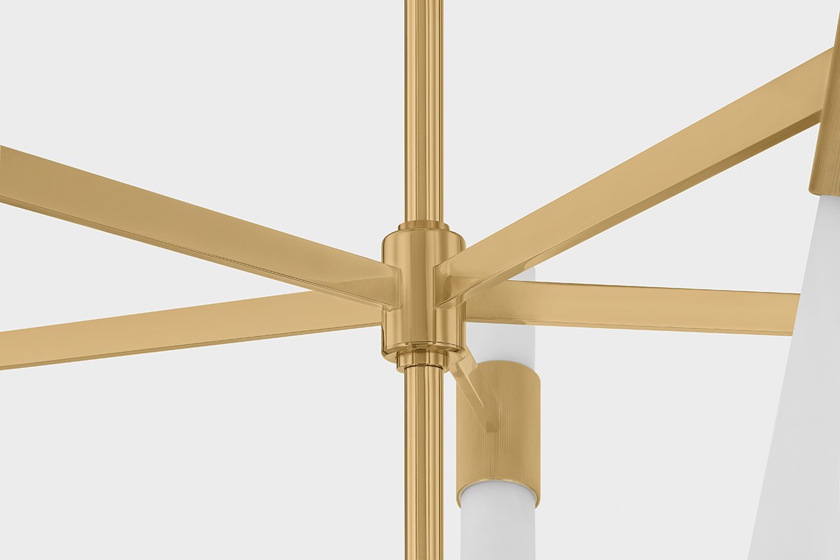 Corbett Krakow Chandelier Vintage Brass