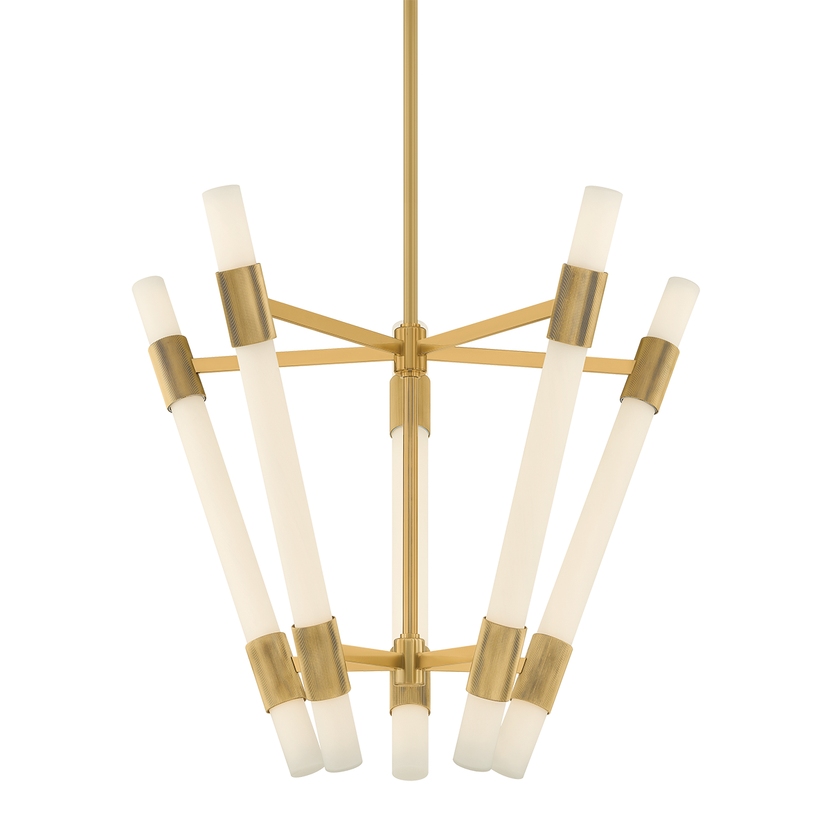 Corbett Krakow Chandelier Vintage Brass