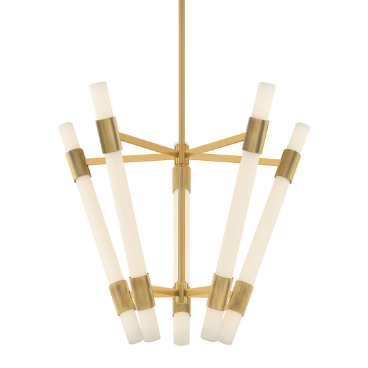 Corbett Krakow Chandelier Vintage Brass