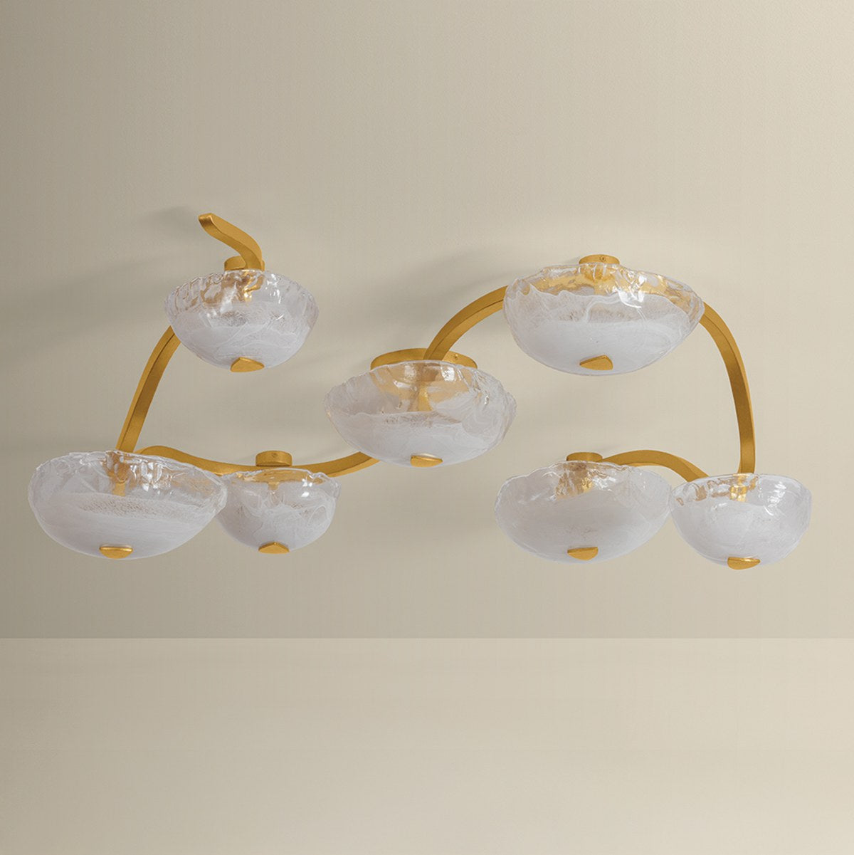 Corbett Kune 49.75" Semi-Flush Mount Vintage Gold Leaf