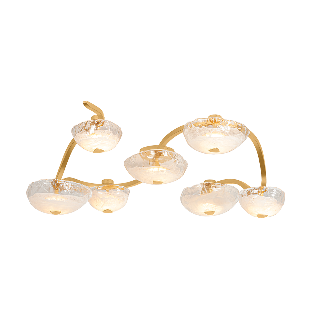 Corbett Kune 49.75" Semi-Flush Mount Vintage Gold Leaf