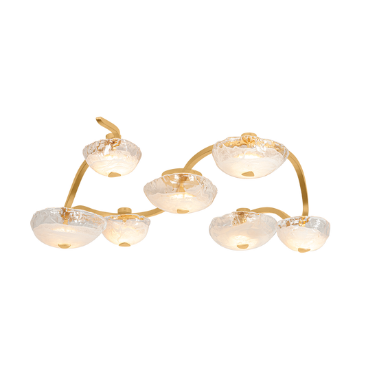 Corbett Kune 49.75" Semi-Flush Mount Vintage Gold Leaf