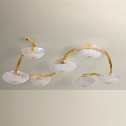 Corbett Kune 68.75" Semi-Flush Mount Vintage Gold Leaf