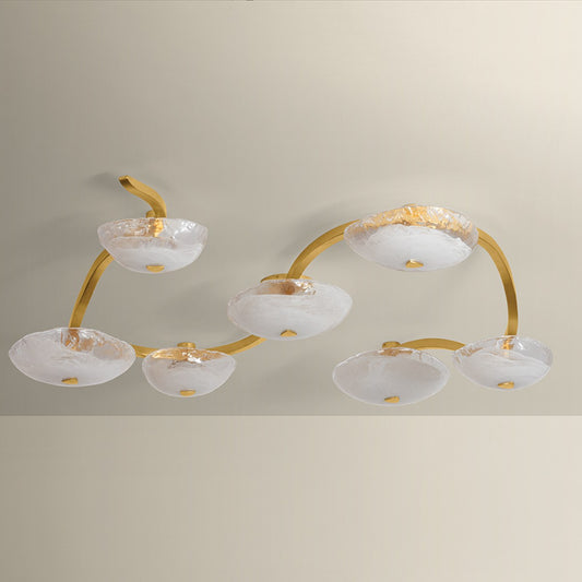 Corbett Kune 68.75" Semi-Flush Mount Vintage Gold Leaf