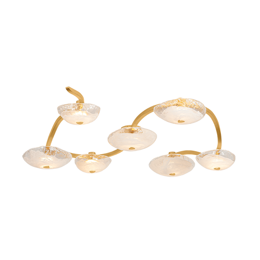 Corbett Kune 68.75" Semi-Flush Mount Vintage Gold Leaf