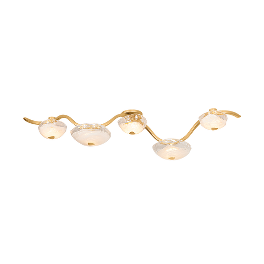 Corbett Kune Linear Flush Mount Vintage Gold Leaf