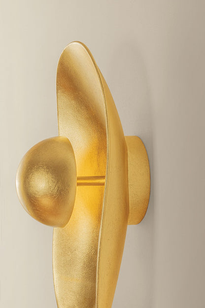 Corbett Meena Wall Sconce Vintage Gold Leaf