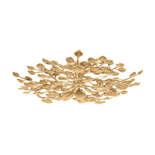 Corbett Menorca 10-Light Flush Mount Vintage Gold Leaf