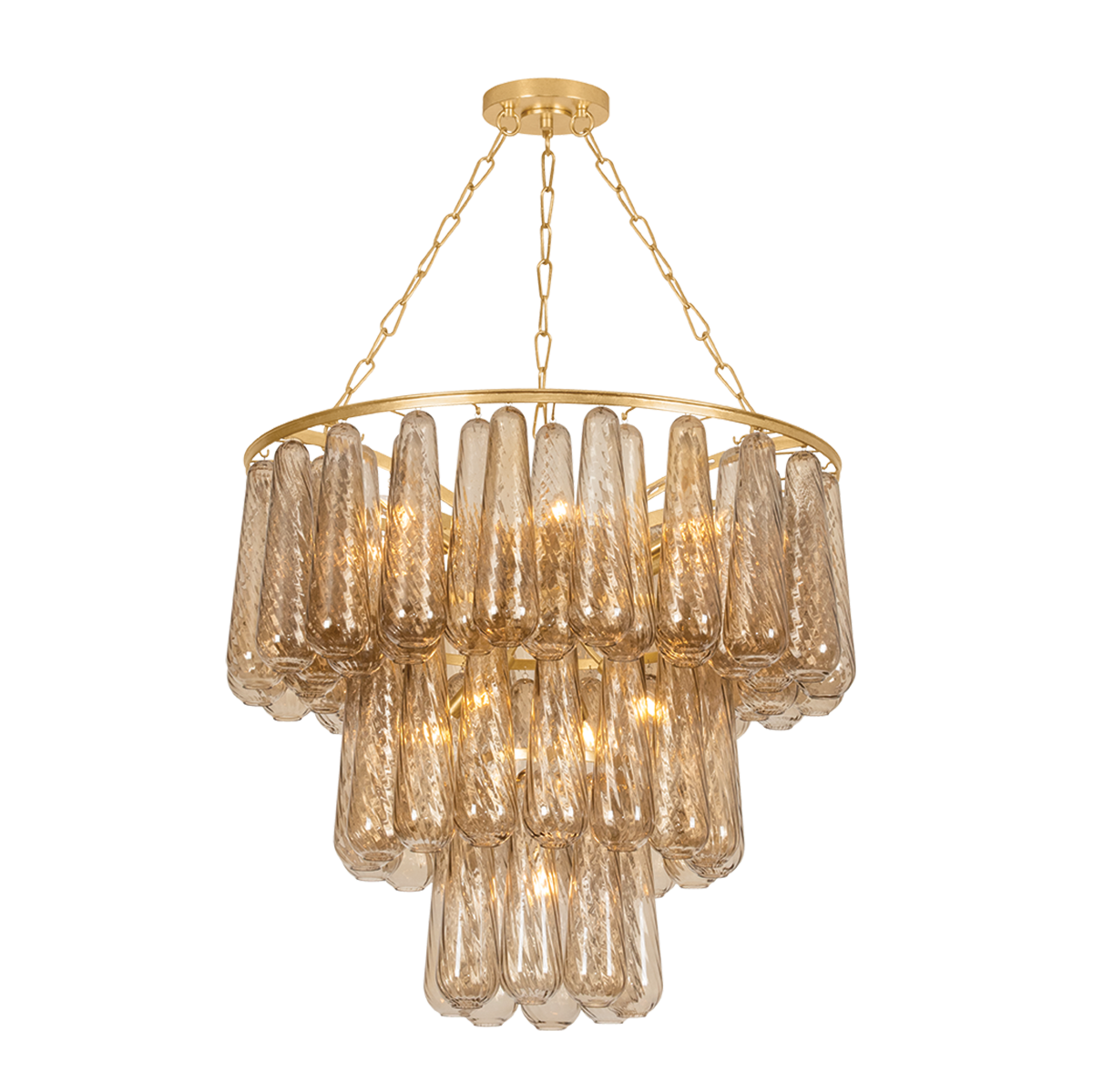 Corbett Milos 11-Light Chandelier Vintage Gold Leaf