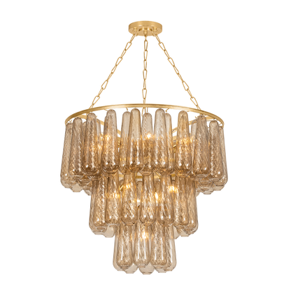 Corbett Milos 11-Light Chandelier Vintage Gold Leaf