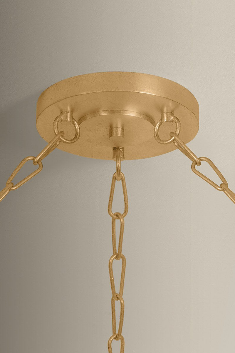 Corbett Milos 19-Light Chandelier Vintage Gold Leaf