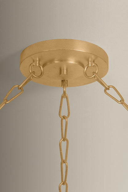 Corbett Milos 19-Light Chandelier Vintage Gold Leaf