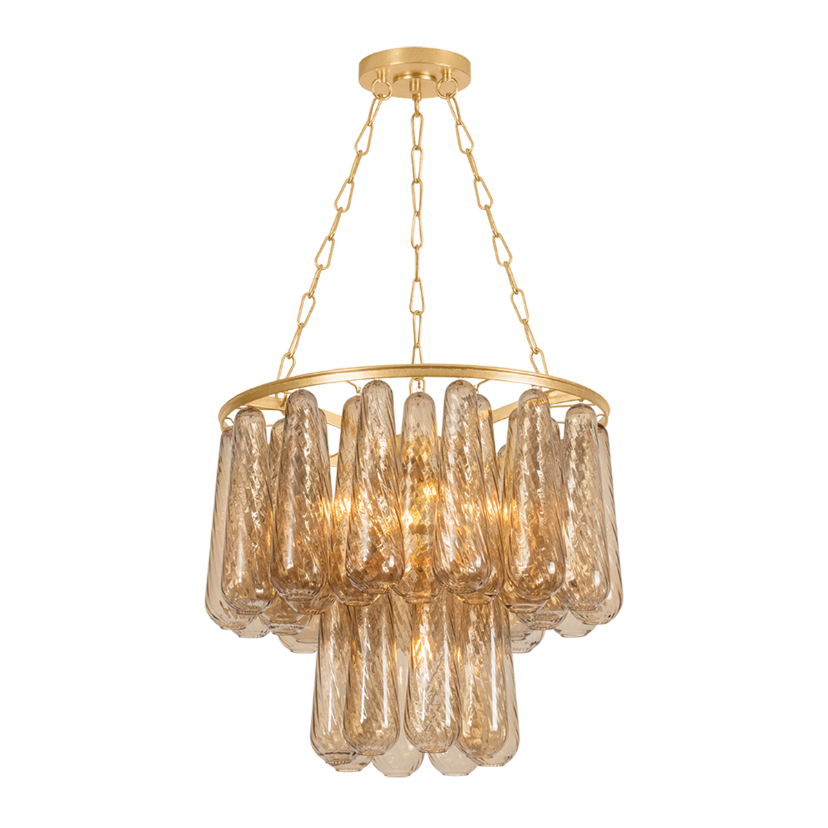 Corbett Milos 5-Light Chandelier Vintage Gold Leaf