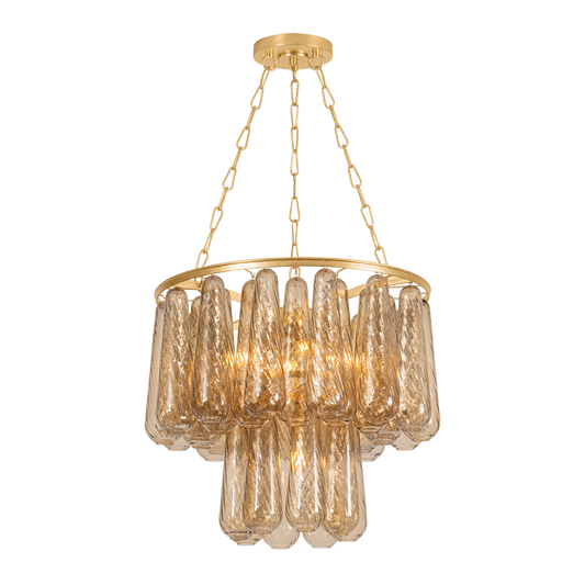 Corbett Milos 5-Light Chandelier Vintage Gold Leaf