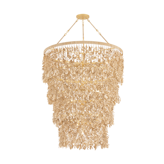 Corbett Naxos 18-Light Chandelier Vintage Gold Leaf