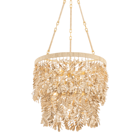 Corbett Naxos 8-Light Chandelier Vintage Gold Leaf
