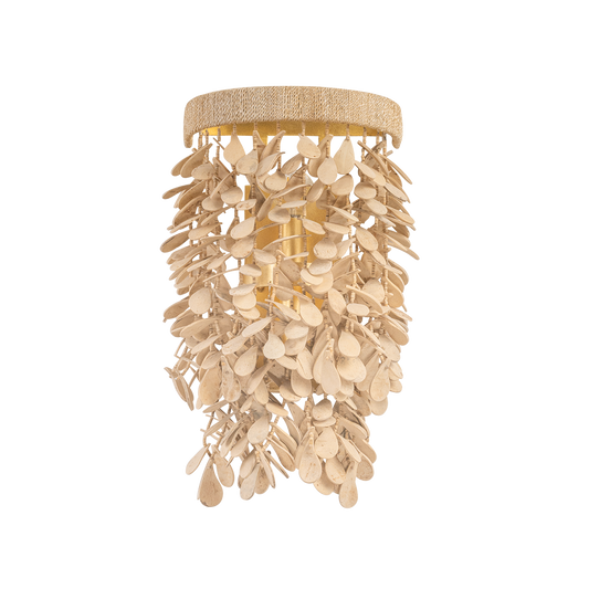 Corbett Naxos Wall Sconce Vintage Gold Leaf