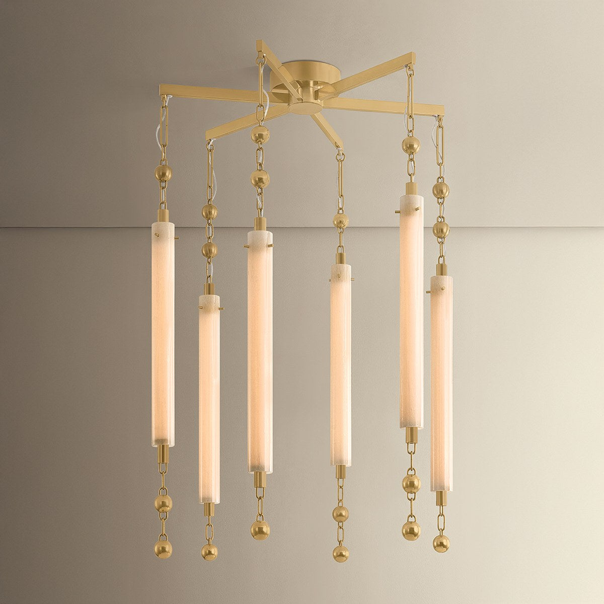 Corbett Parigi 27.5" Chandelier Vintage Brass
