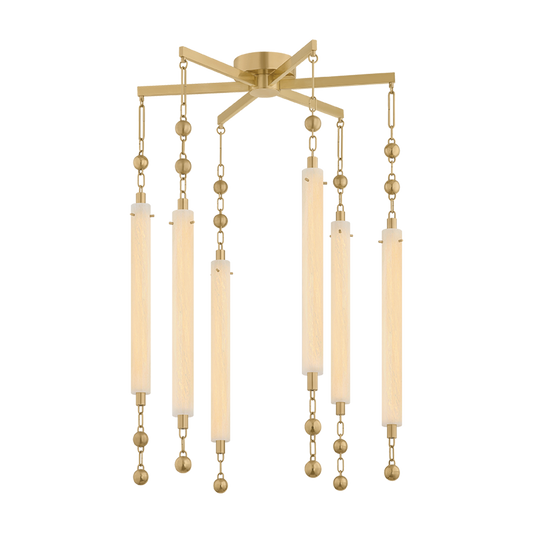 Corbett Parigi 27.5" Chandelier Vintage Brass