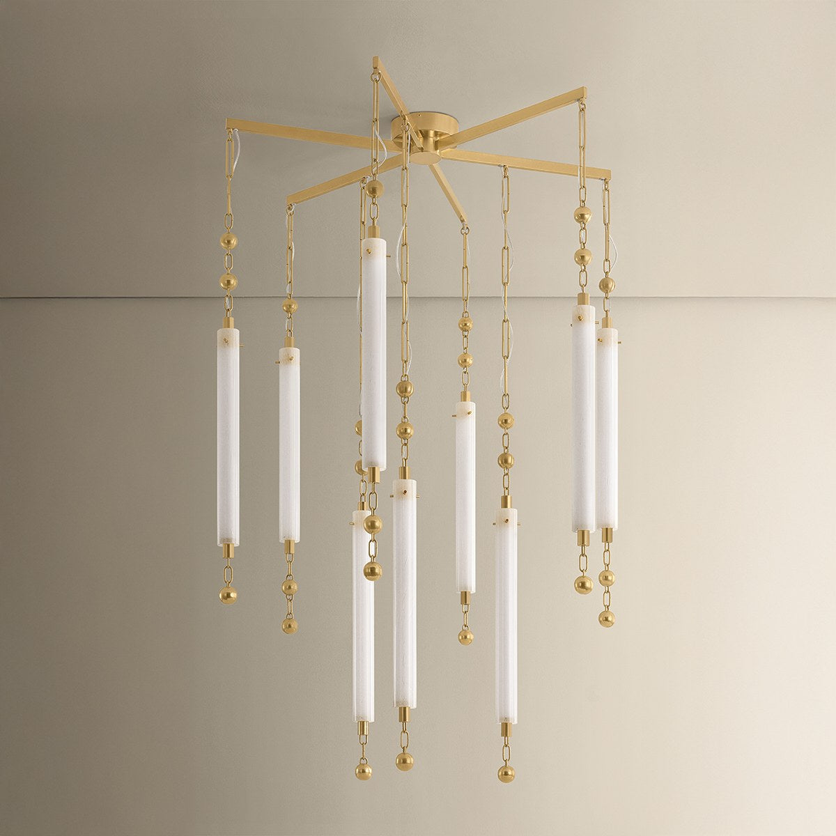 Corbett Parigi 39.25" Chandelier Vintage Brass