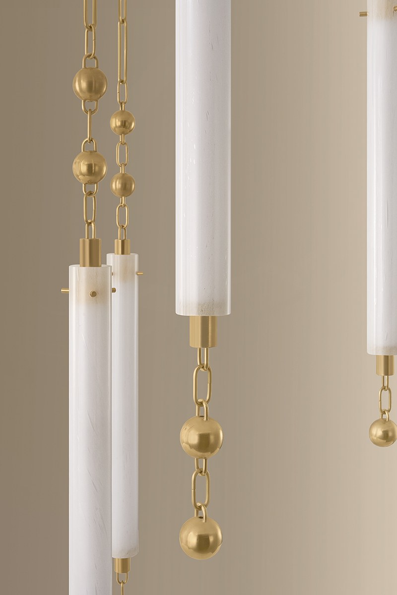 Corbett Parigi 39.25" Chandelier Vintage Brass