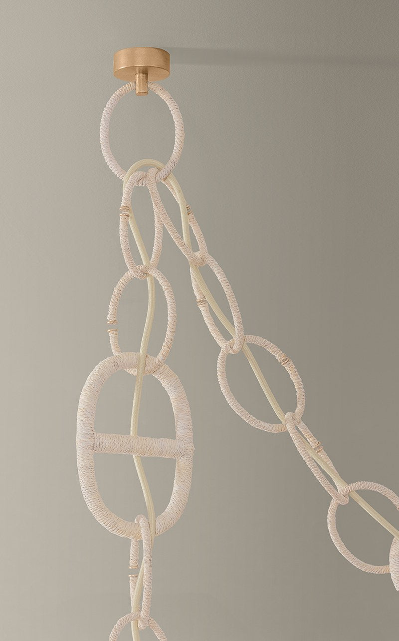 Corbett Piasu Chandelier Champagne Leaf