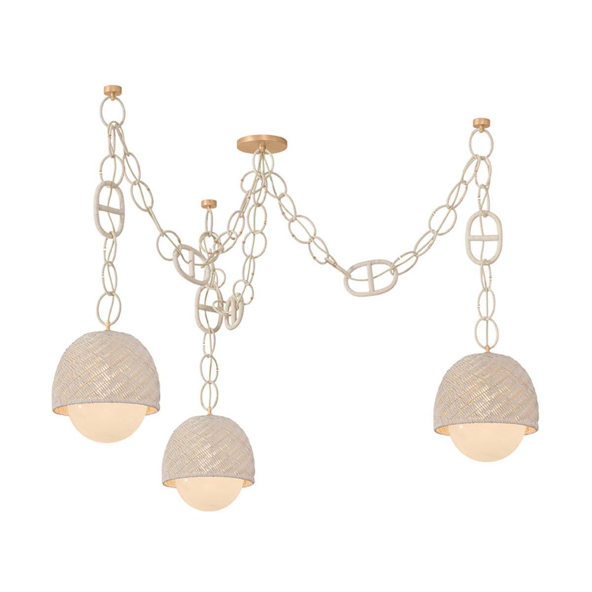 Corbett Piasu Chandelier Champagne Leaf