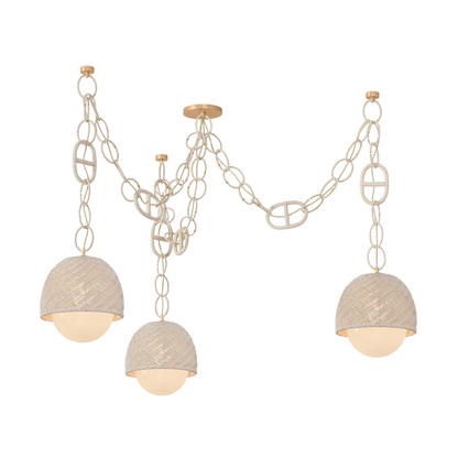 Corbett Piasu Chandelier Champagne Leaf