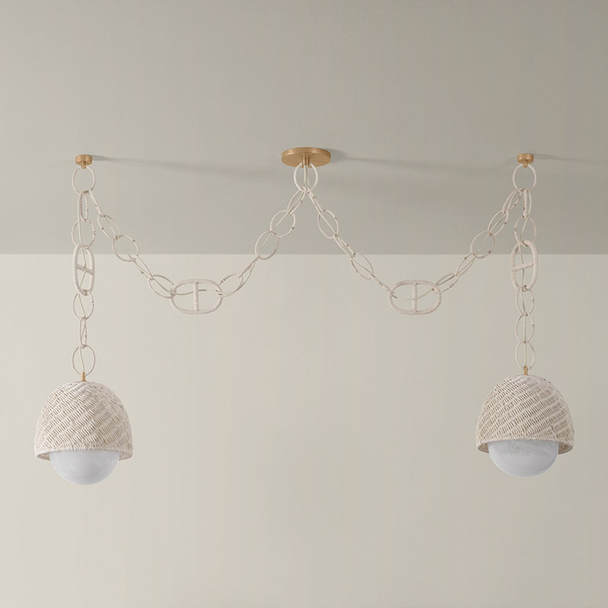 Corbett Piasu Linear Pendant Champagne Leaf