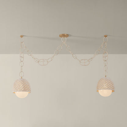 Corbett Piasu Linear Pendant Champagne Leaf