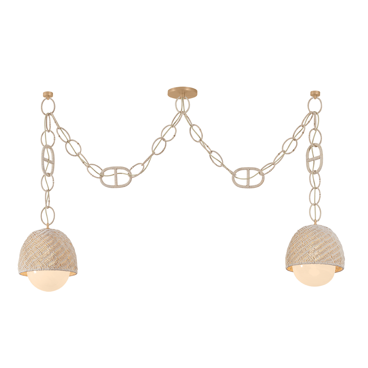Corbett Piasu Linear Pendant Champagne Leaf