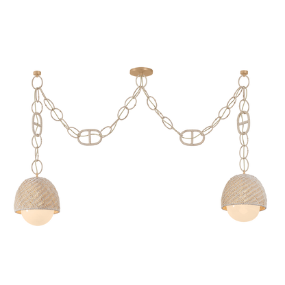 Corbett Piasu Linear Pendant Champagne Leaf
