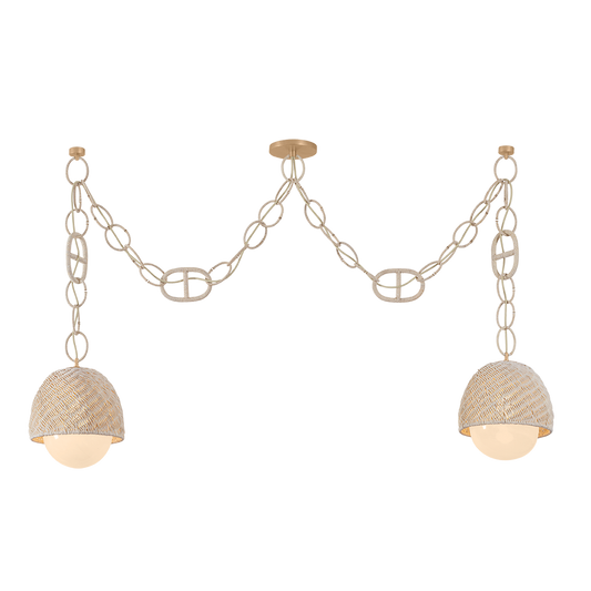 Corbett Piasu Linear Pendant Champagne Leaf