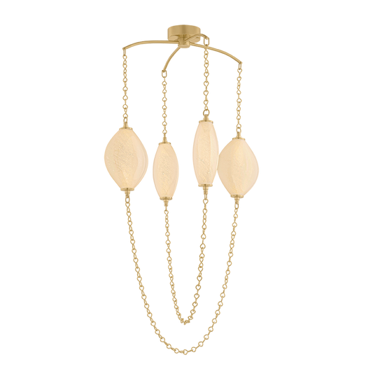 Corbett Positano 29.75" Chandelier Vintage Brass