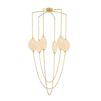 Corbett Positano 39" Chandelier Vintage Brass
