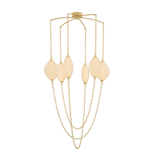Corbett Positano 39" Chandelier Vintage Brass