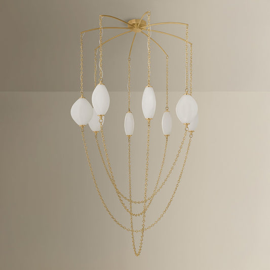 Corbett Positano 54" Chandelier Vintage Brass