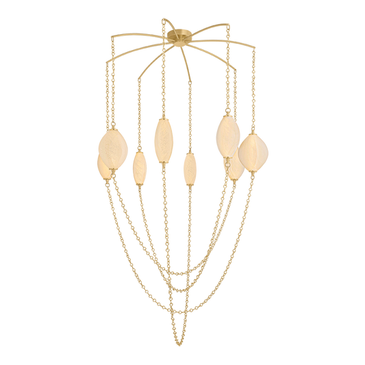 Corbett Positano 54" Chandelier Vintage Brass