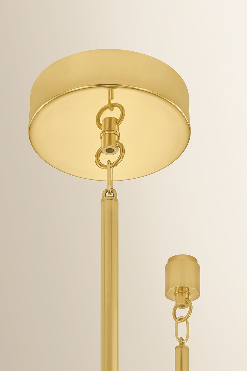 Corbett Solara 3-Light Chandelier Vintage Polished Brass