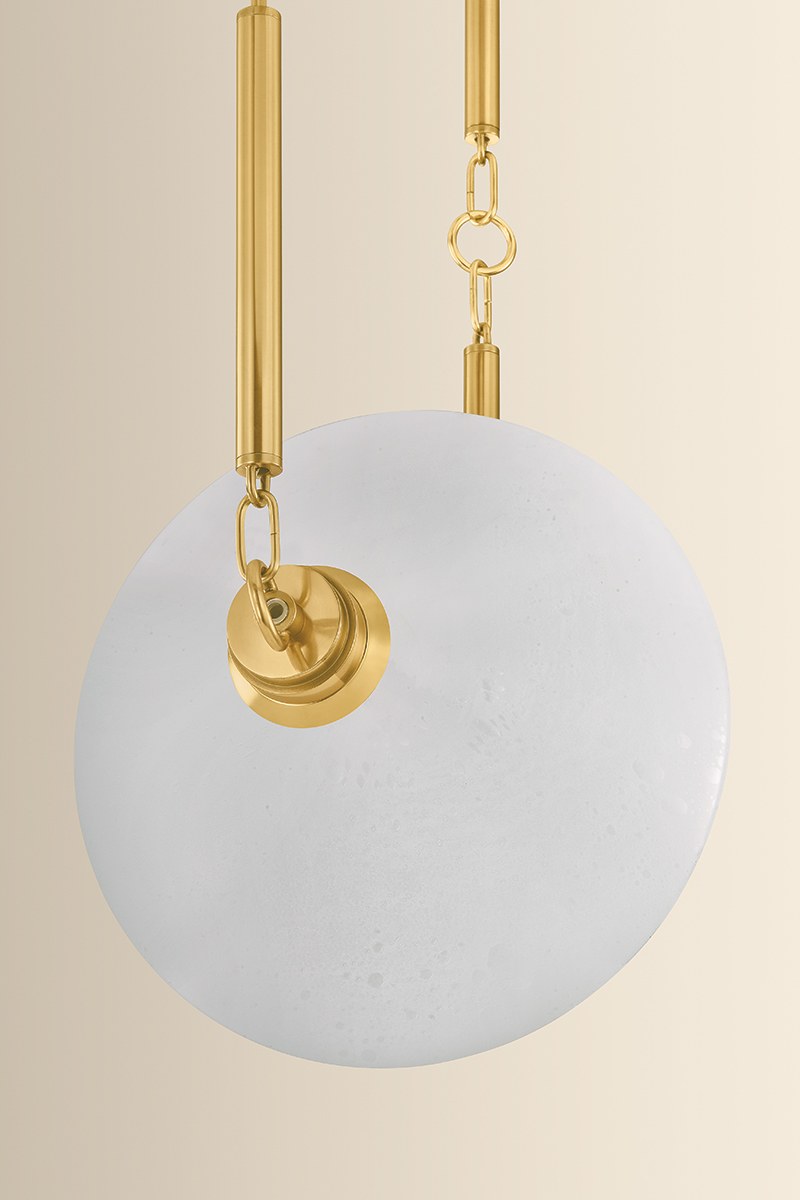 Corbett Solara 3-Light Chandelier Vintage Polished Brass
