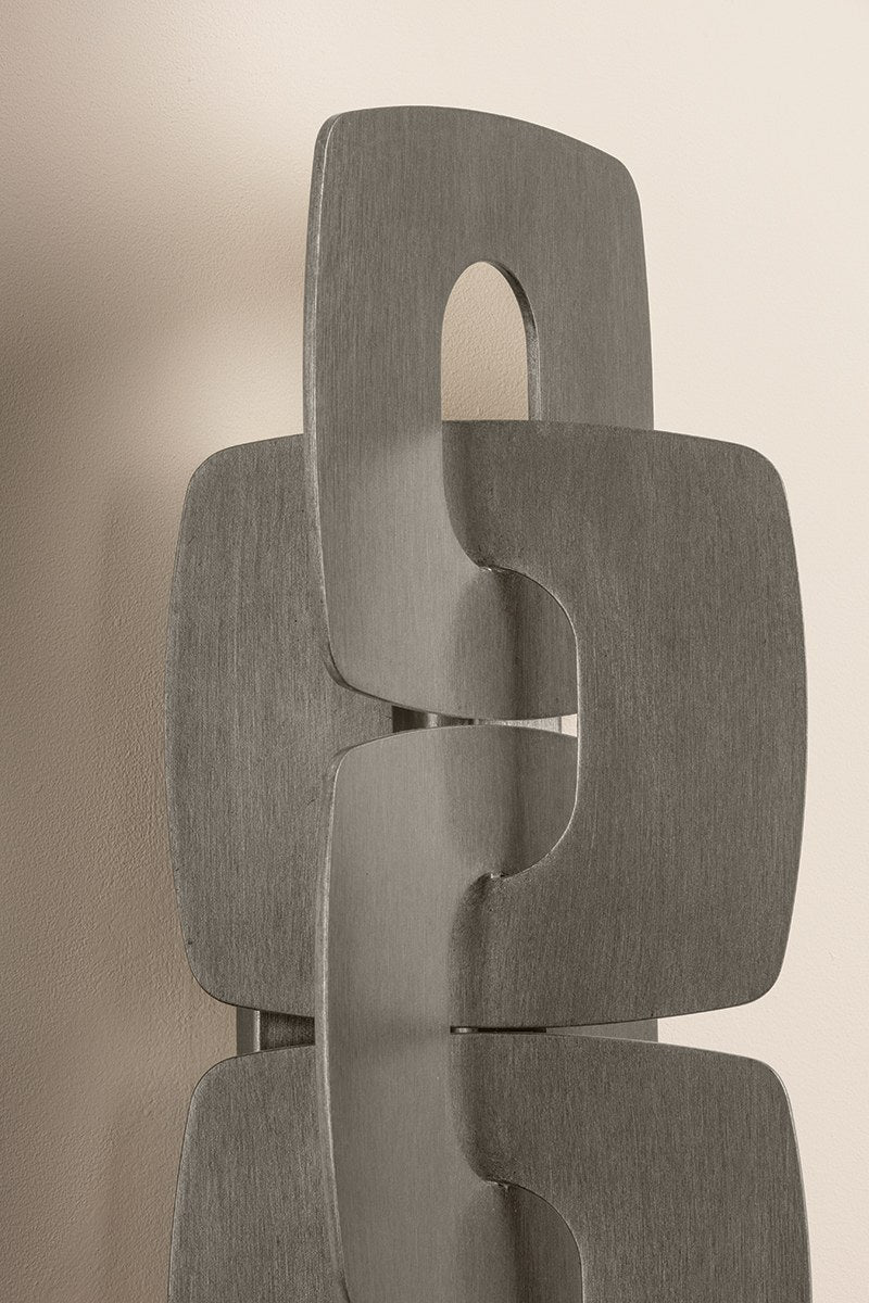Corbett Trentino Wall Sconce Stria Silver Leaf