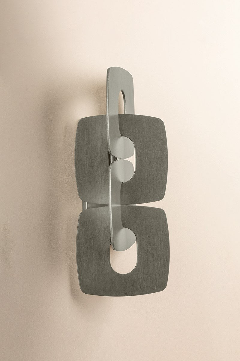 Corbett Trentino Wall Sconce Stria Silver Leaf