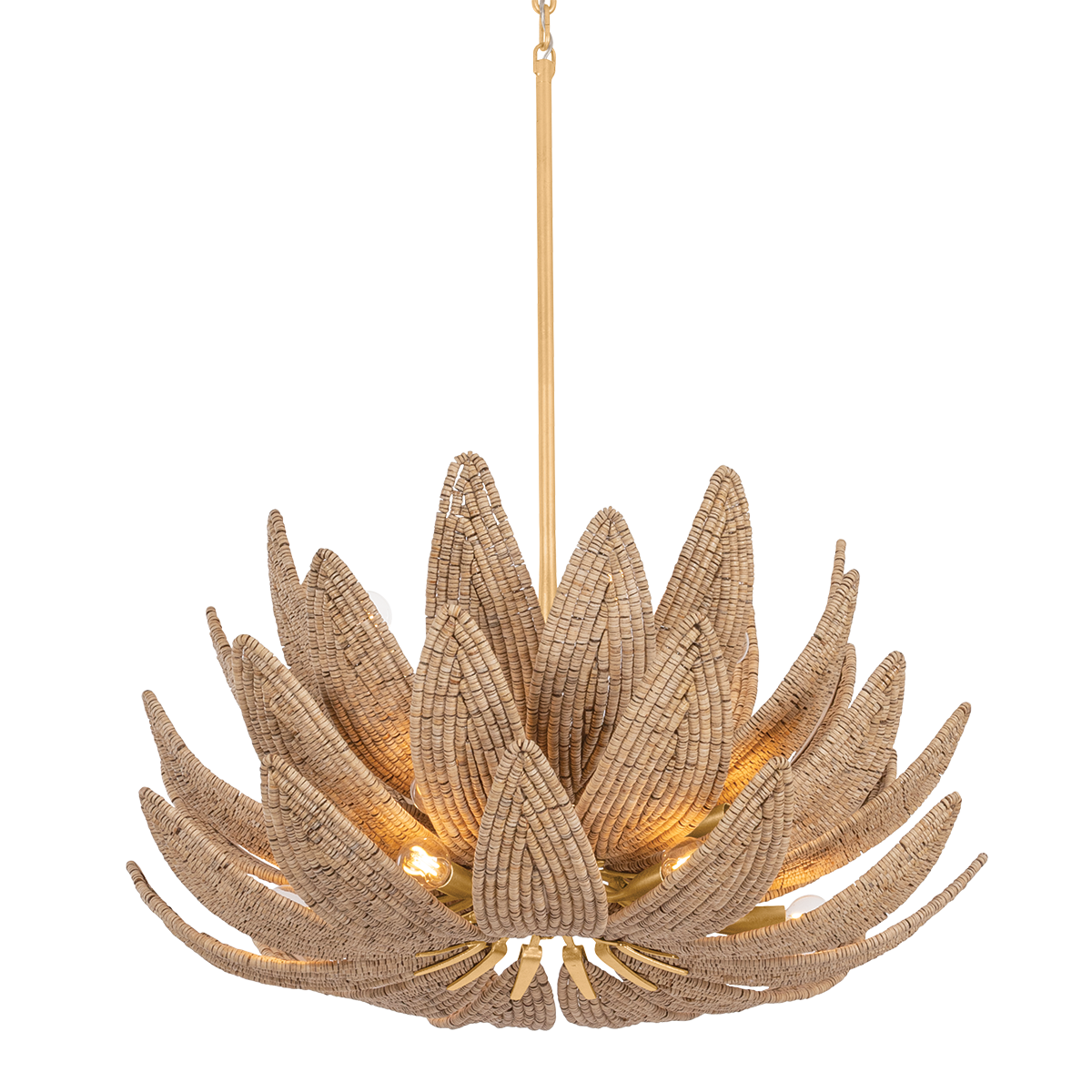 Corbett Varanasi 14-Light Chandelier Vintage Gold Leaf