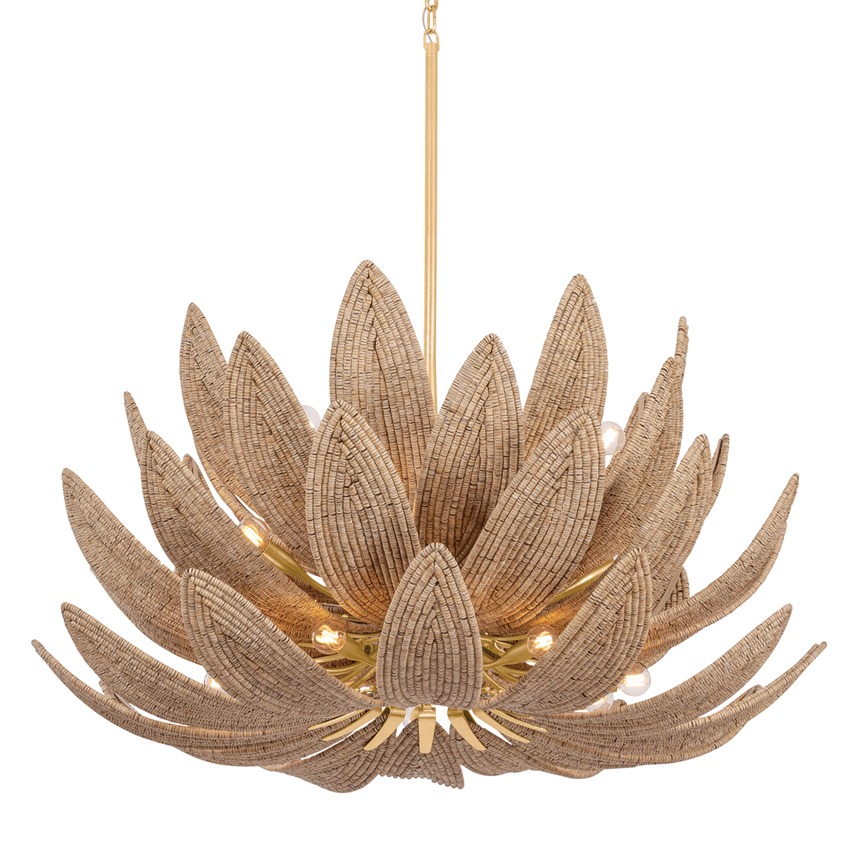 Corbett Varanasi 28-Light Chandelier Vintage Gold Leaf
